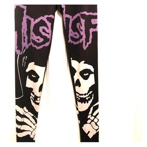 Purple and Black Misfits Leggings